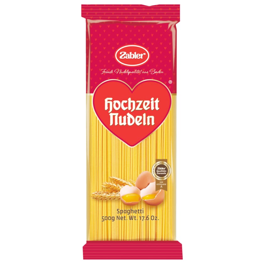Zabler Hochzeit Nudeln Spaghetti 500g